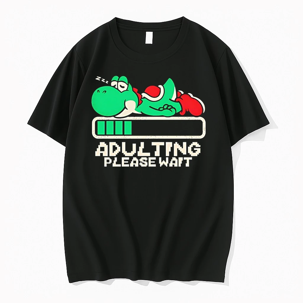 Yoshi Super Mario World Adulting Please Wait Shirts