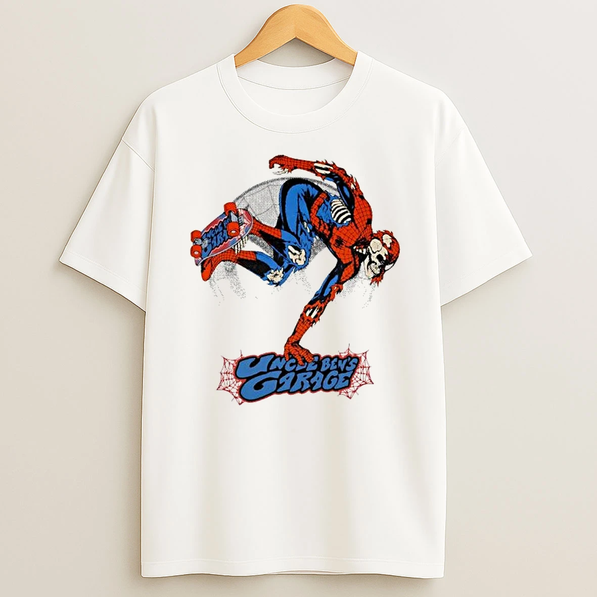 Zombie Spider Man Marvel Skateboard Uncle Bens Garage Uncle Bens Garage Shirts