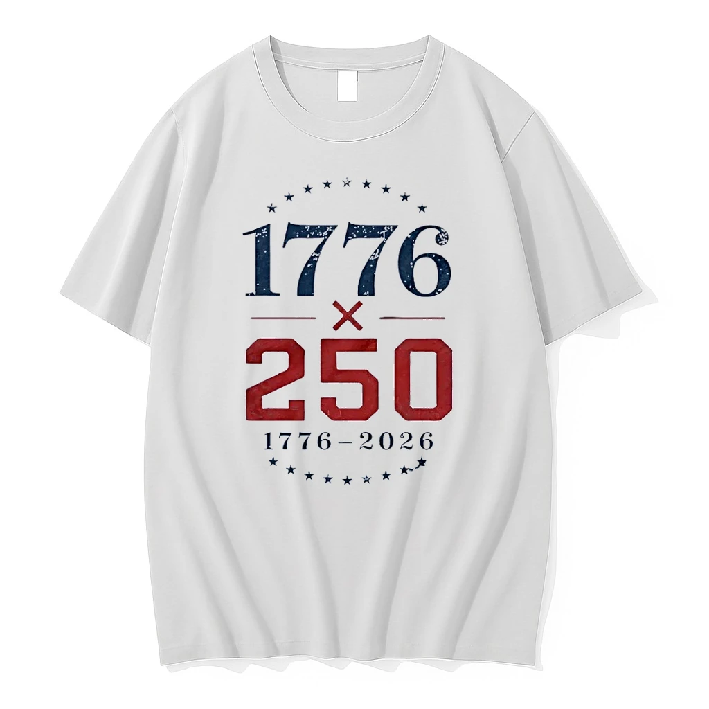 1776 2026 Semiquincentennial Anniversary White Shirts