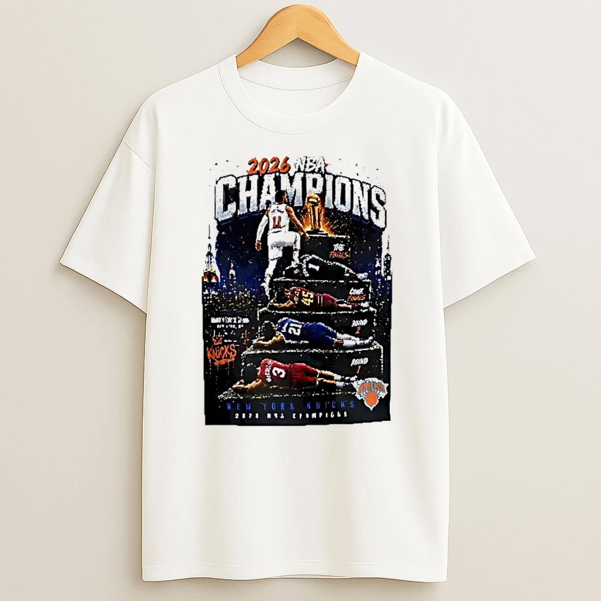 2026 Nba Champions New York Knicks The Finals Conf Finals Round 2 Round 1 White Shirts