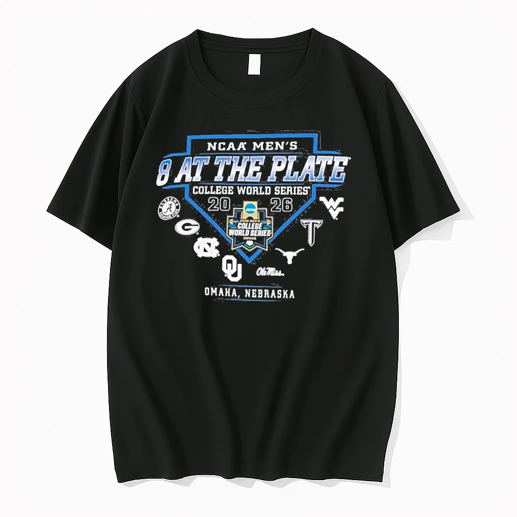 2026 Ncaa Mens 8 At The Plate College World Series Shirts