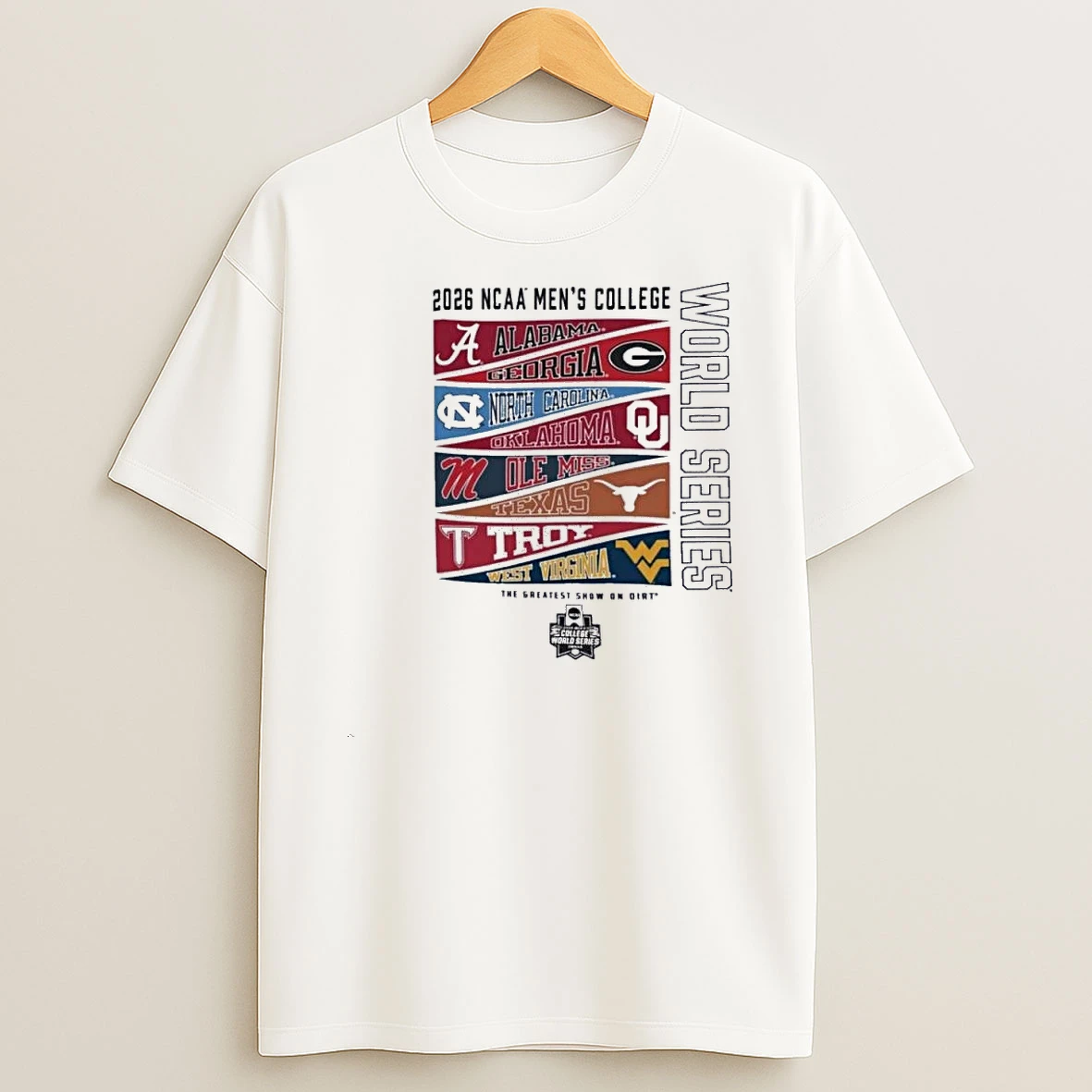2026 Ncaa Mens Cws 8 Team Omaha Ne Flag Shirts