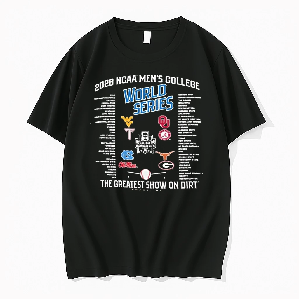 2026 Ncaa Mens College World Series 8 Team Bracket Shirts