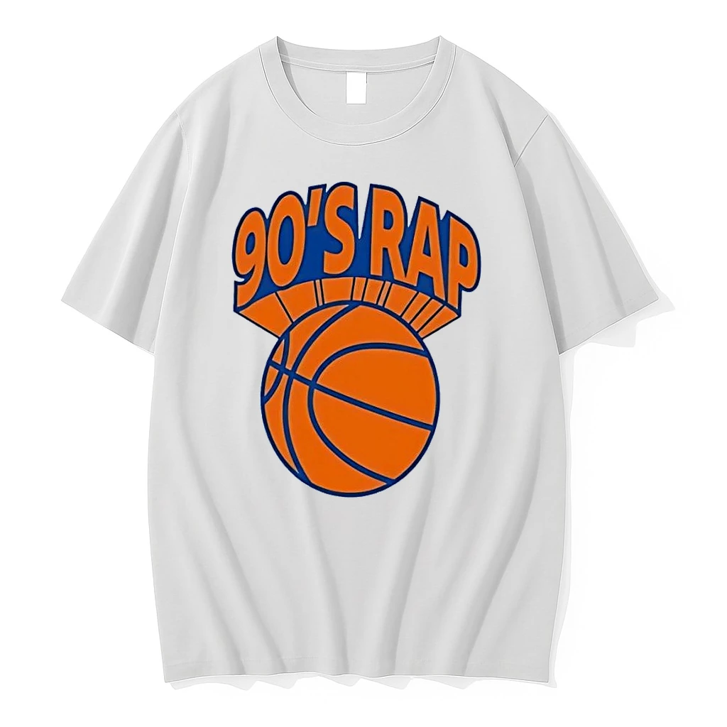 90s Rap Basketball Sport Retro Style White Shirts