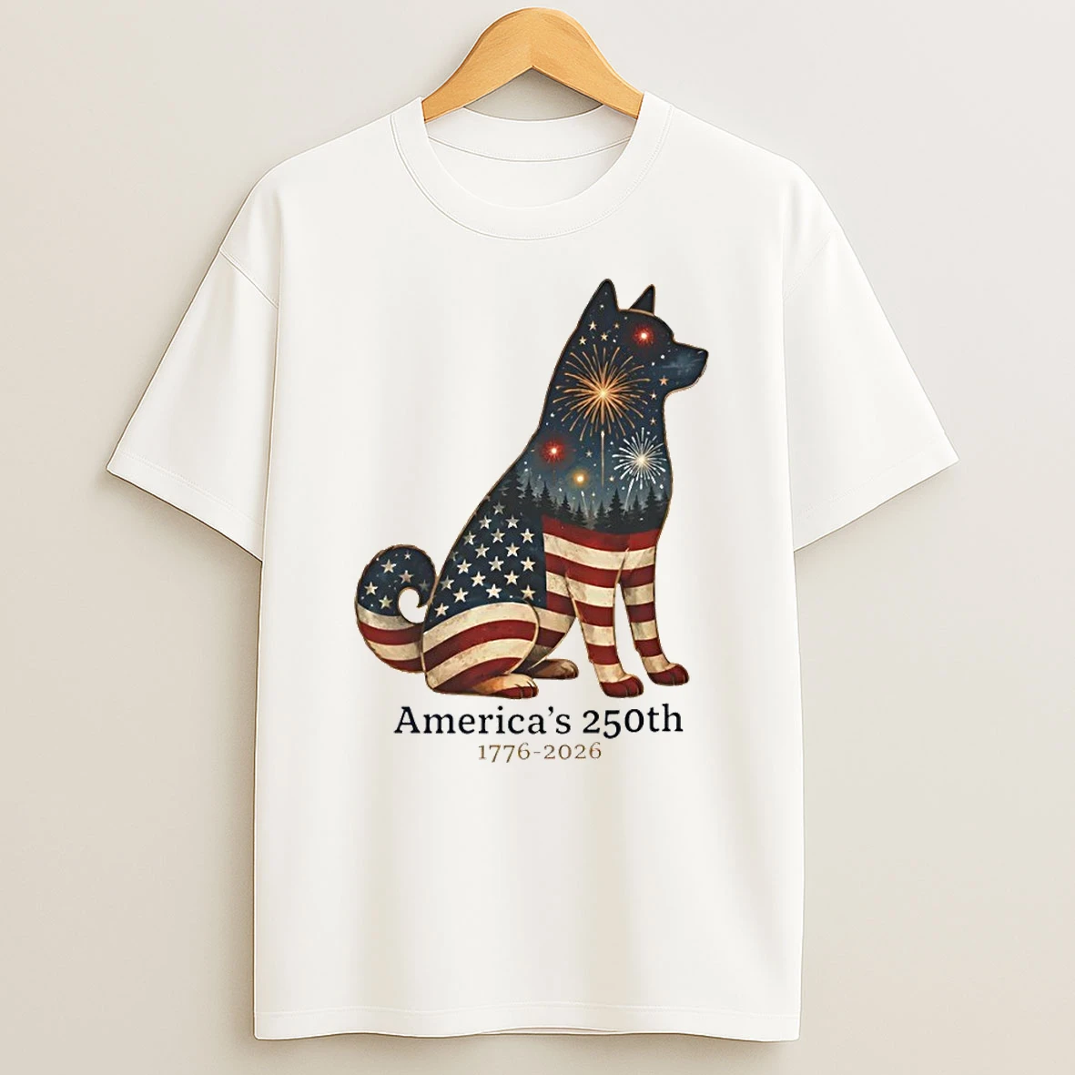 Akita Dog Patriotism Americas 250th 1776 2026 American Flag Shirts