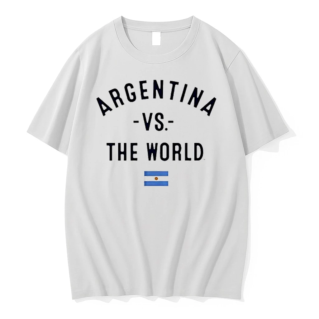 Argentina National Football Team Vs The World Argentina Soccer Fan Cotton Shirts