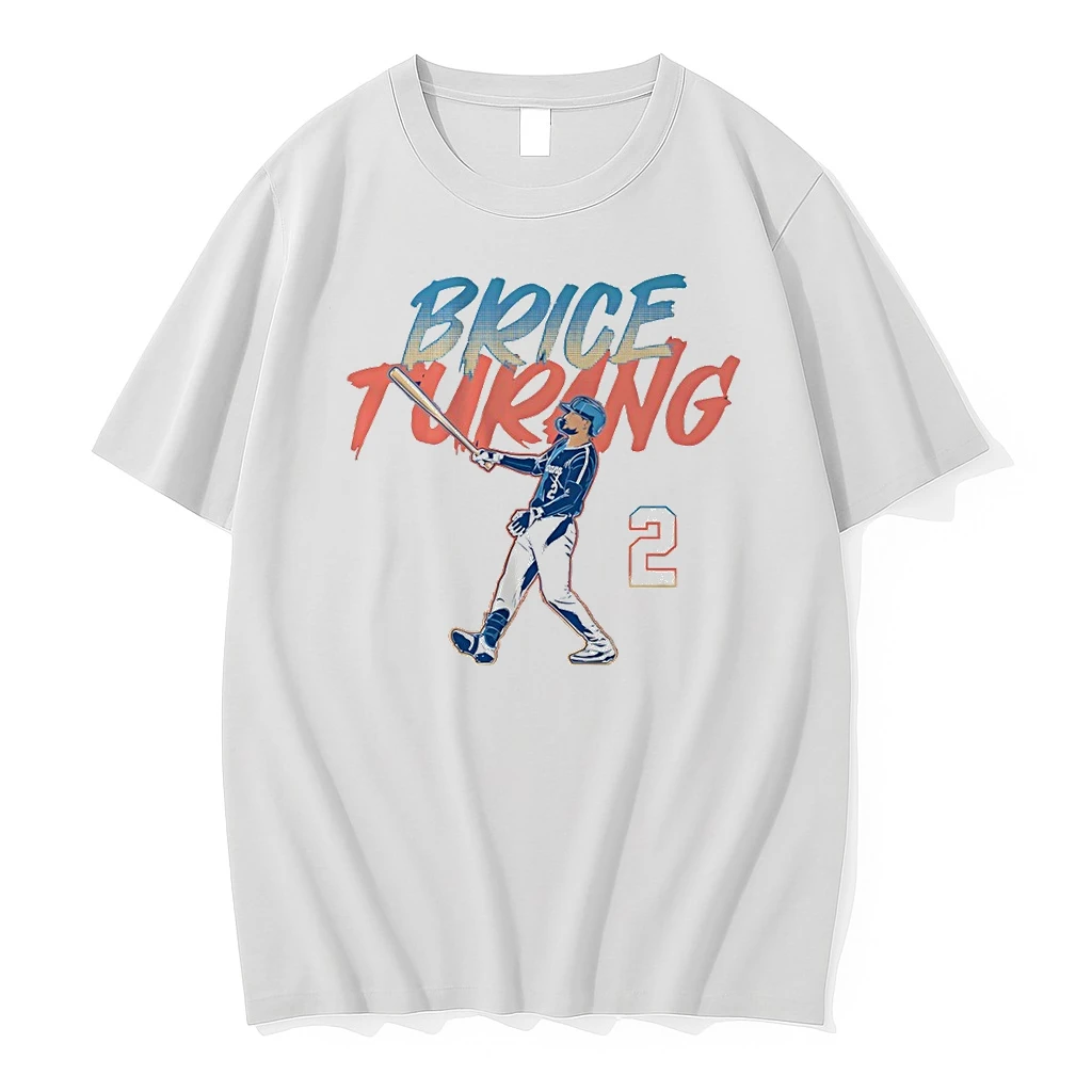 Brice Turang Milwaukee Brewers Slugger Swing Number Mlb Baseball 2026 Shirts