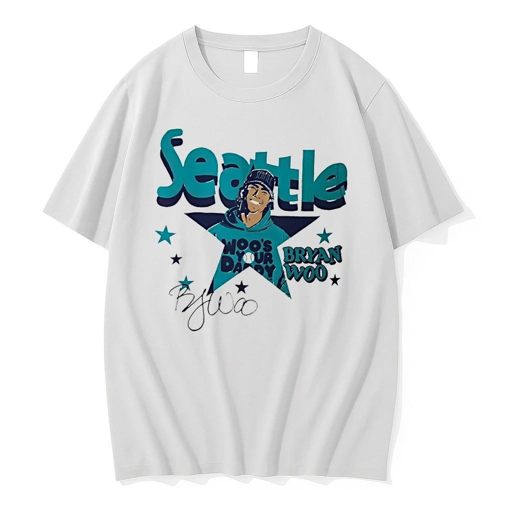 Bryan Woo Seattle Mariners Baseball Player Star 90s Style Vintage Shirts