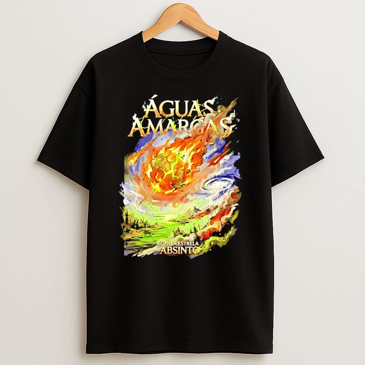 Budlouxw Aguas Amargas Caiu A Estrela Absinto Meteor Impact Disaster Nature Shirts