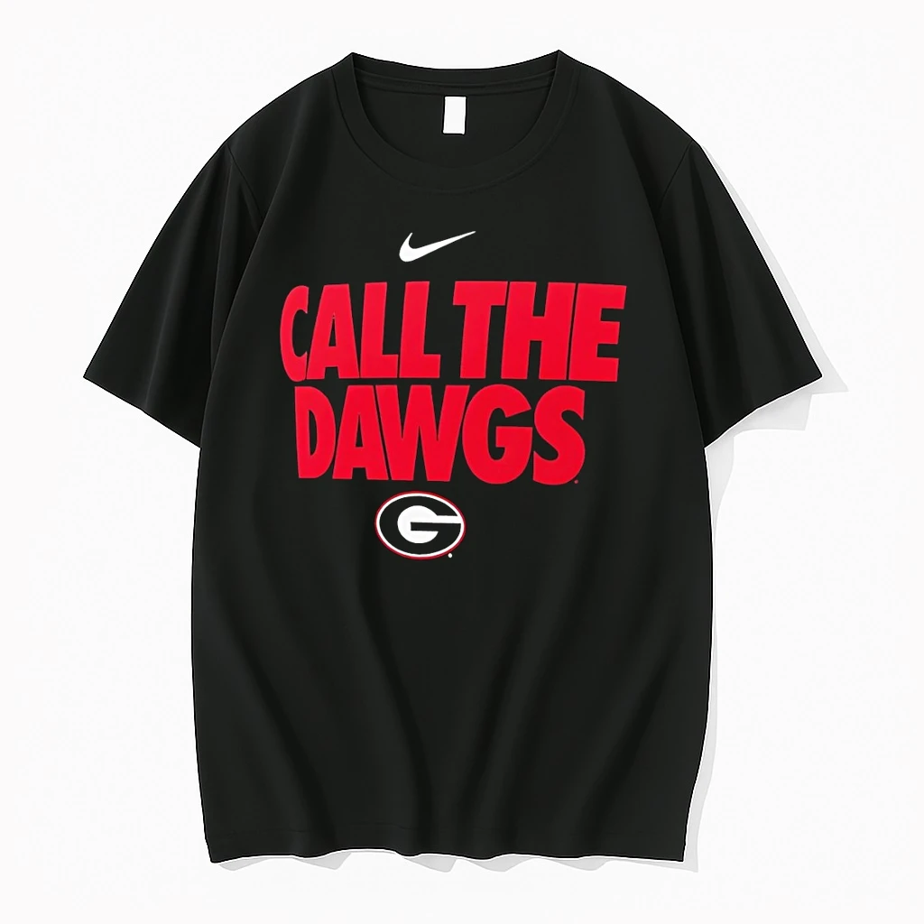 Call The Dawgs Georgia Bulldogs Football Nike Logo Shirts