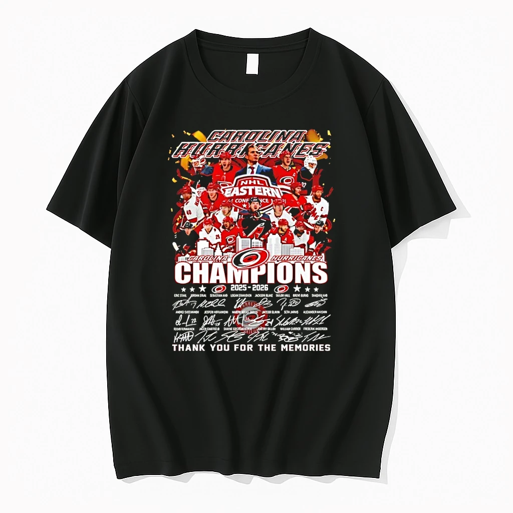 Carolina Hurricanes Hockey 2026 Stanley Cup Final Champions Signatures Shirts