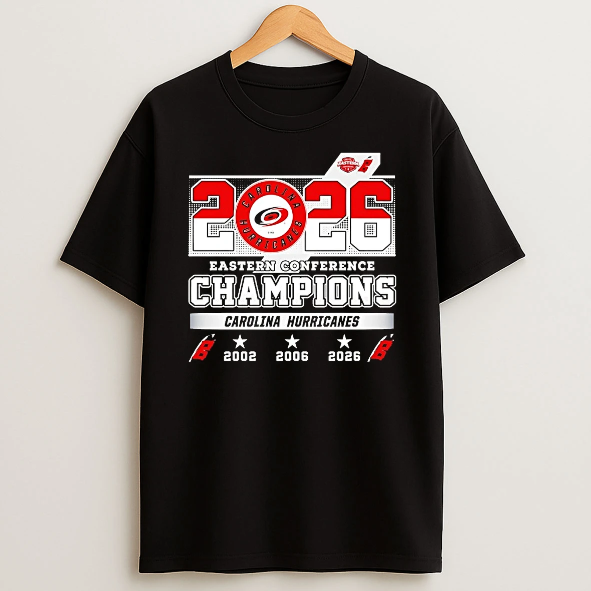 Carolina Hurricanes Hockey 2026 Stanley Cup Final Eastern Conference Champions Shirts