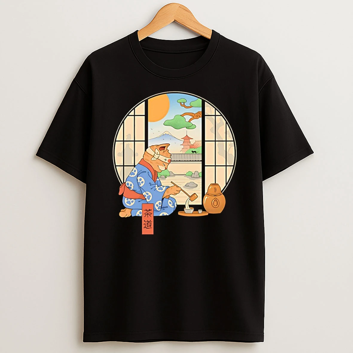 Cat Performing A Tea Ceremony A Ukiyo E Style Shirts