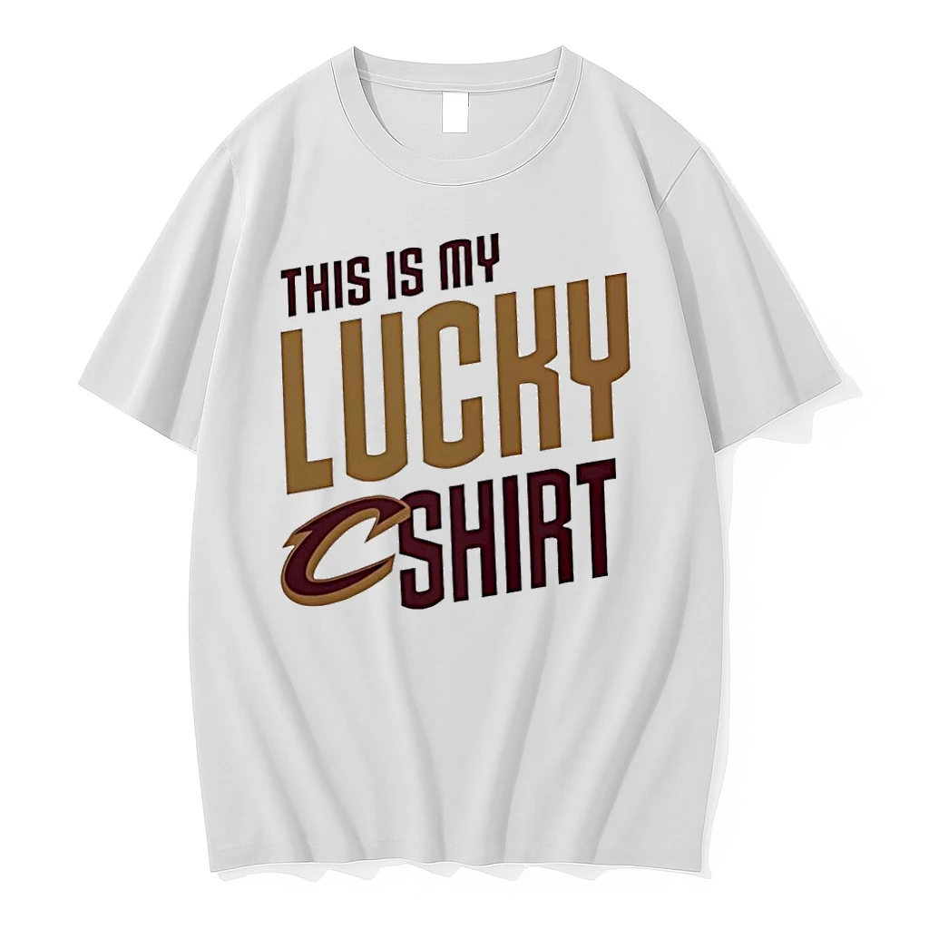 Cavaliers Apparel This Is My Lucky Cleveland Cavaliers White Shirts