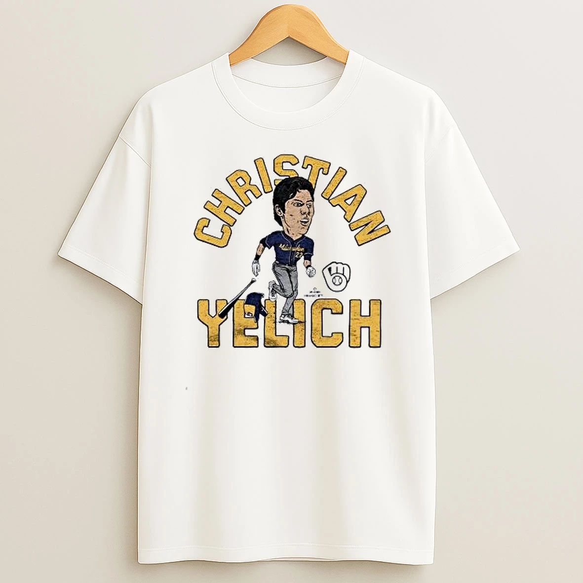 Christian Yelich Milwaukee Brewers Mlb Baseball Player Caricature Shirts