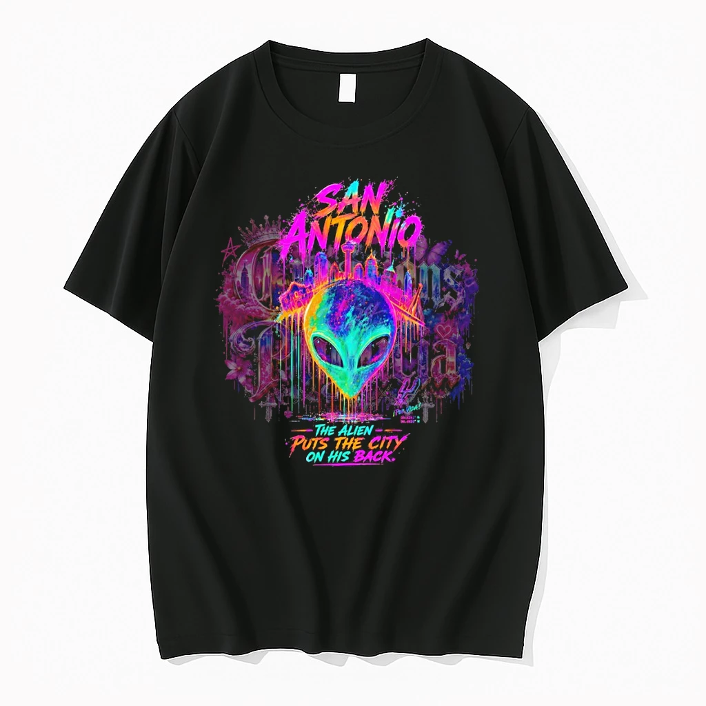 Classic Alien Wembanyama San Antonio Spurs 2026 Playoffs The Alien Puts The City On His Back T Shirts