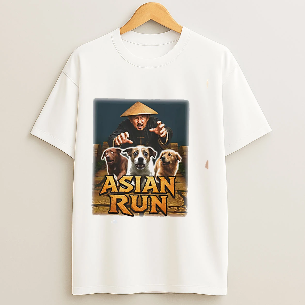 Classic Asian Run Dogs Graphic Tee T Shirts