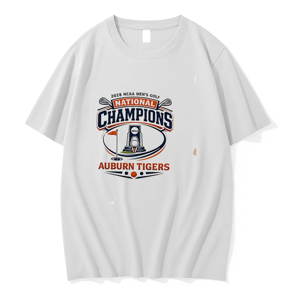 Classic Auburn Tigers 2026 Ncaa Golf National Champions Logo Tee T Shirts