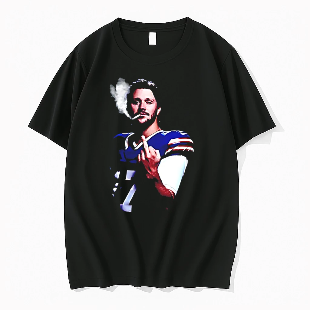 Classic Buffalo Bills Josh Allen Middle Finger Fuck The Haters Tee T Shirts
