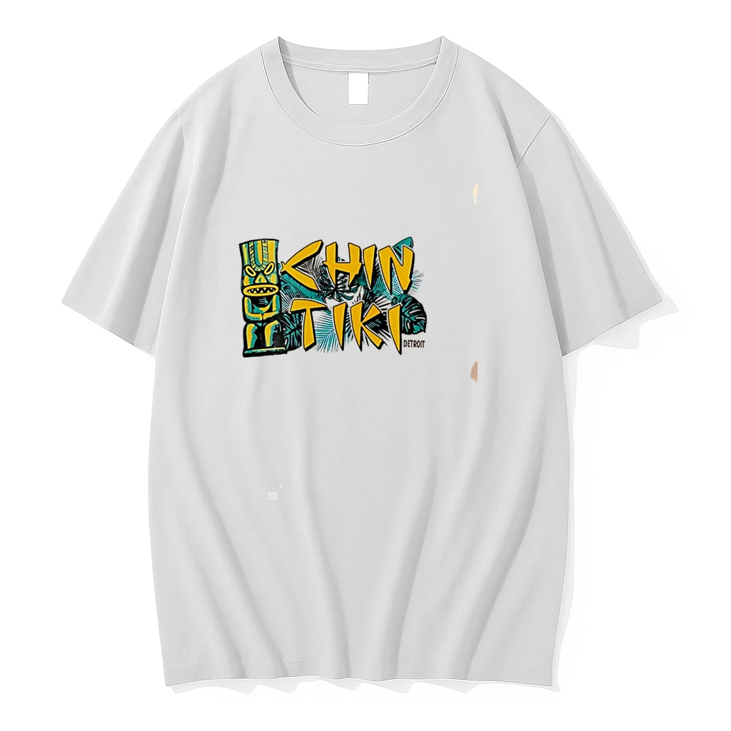 Classic Chin Tiki Detroit Retro Tee T Shirts
