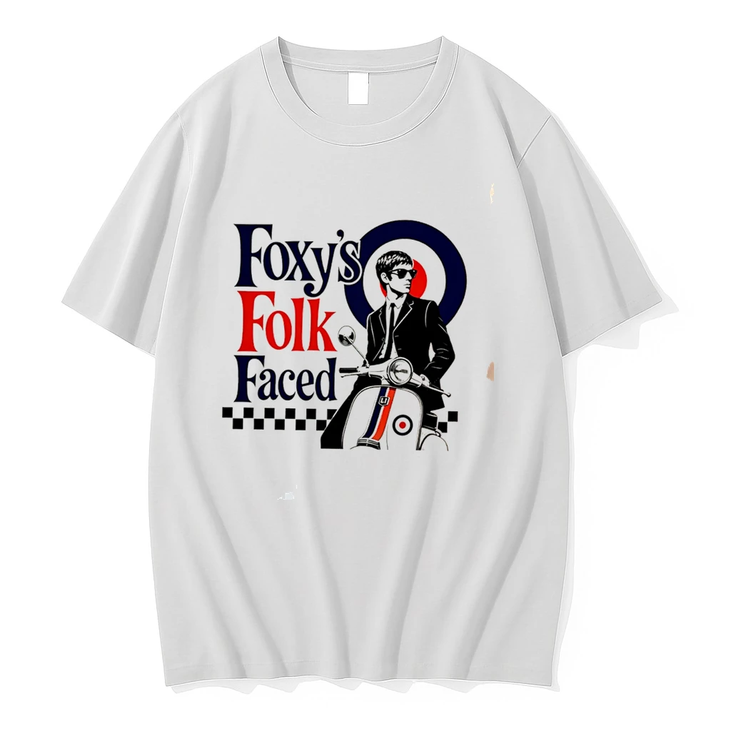 Classic Foxys Folk Faced Vintage Tee T Shirts