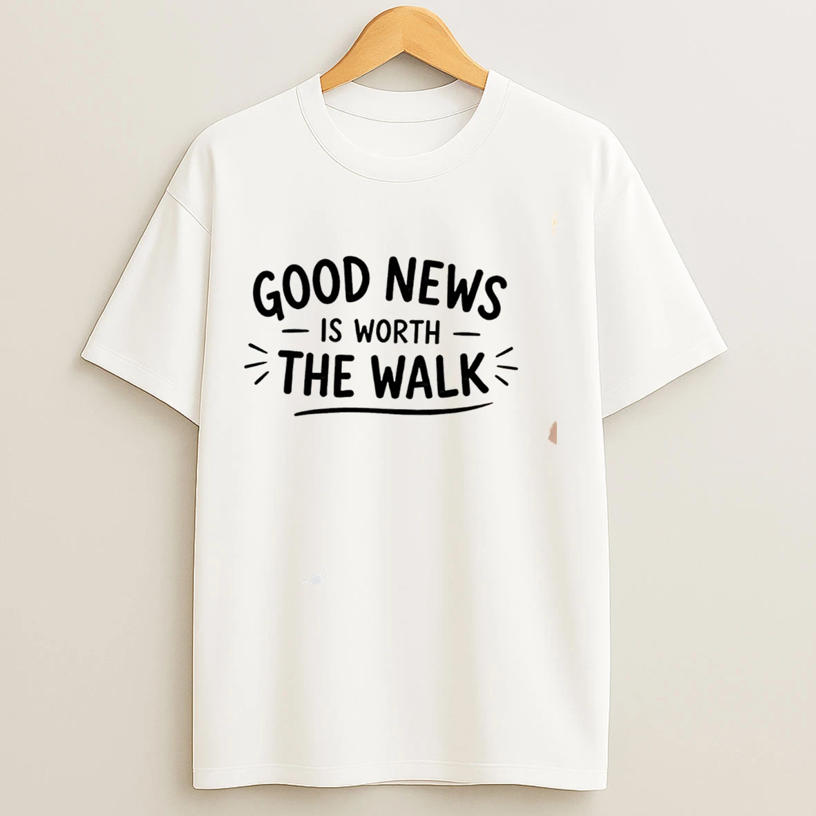 Classic Good News Is Worth The Walk Vintage Tee T Shirts