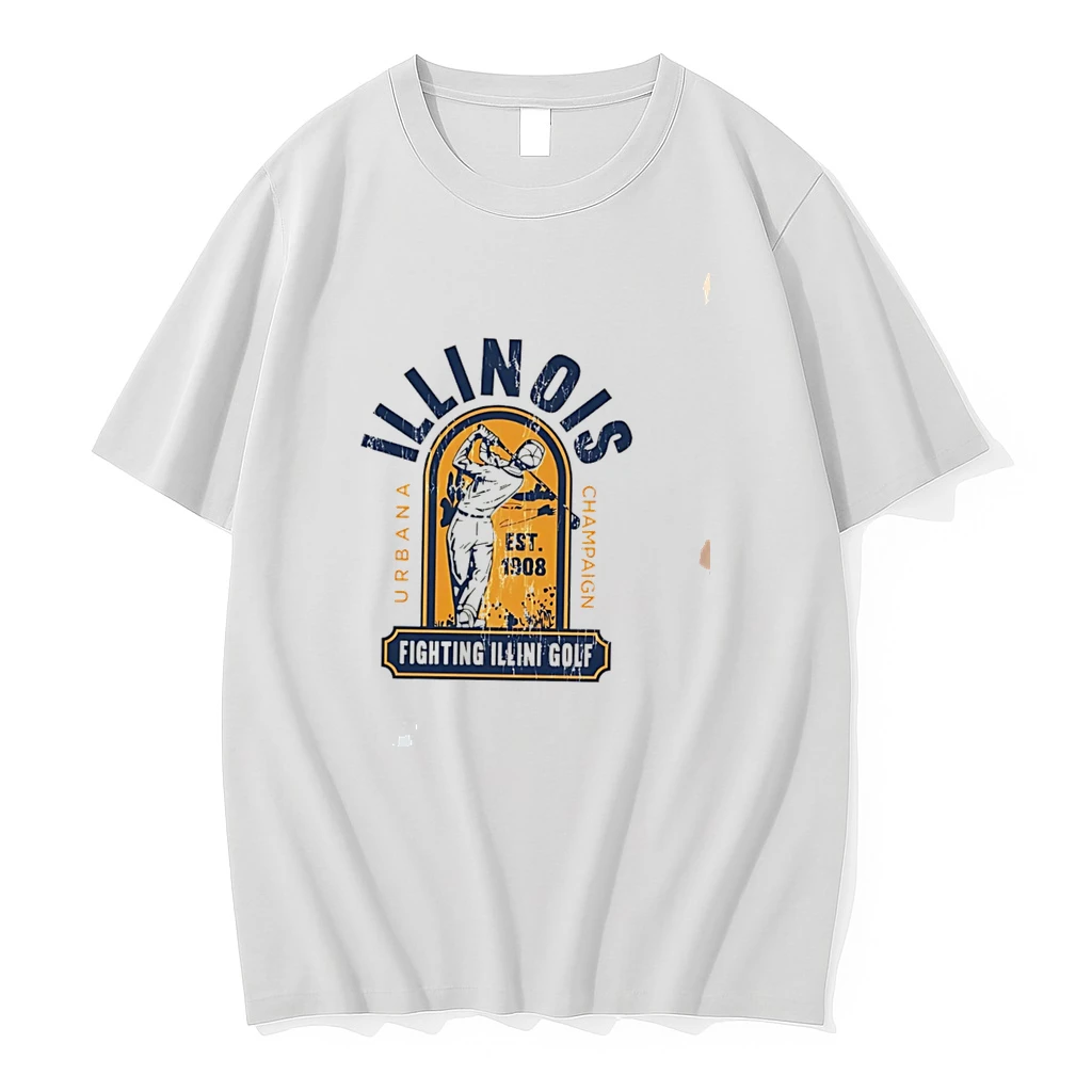 Classic Illinois Fighting Illini Golf Vintage Tee T Shirts