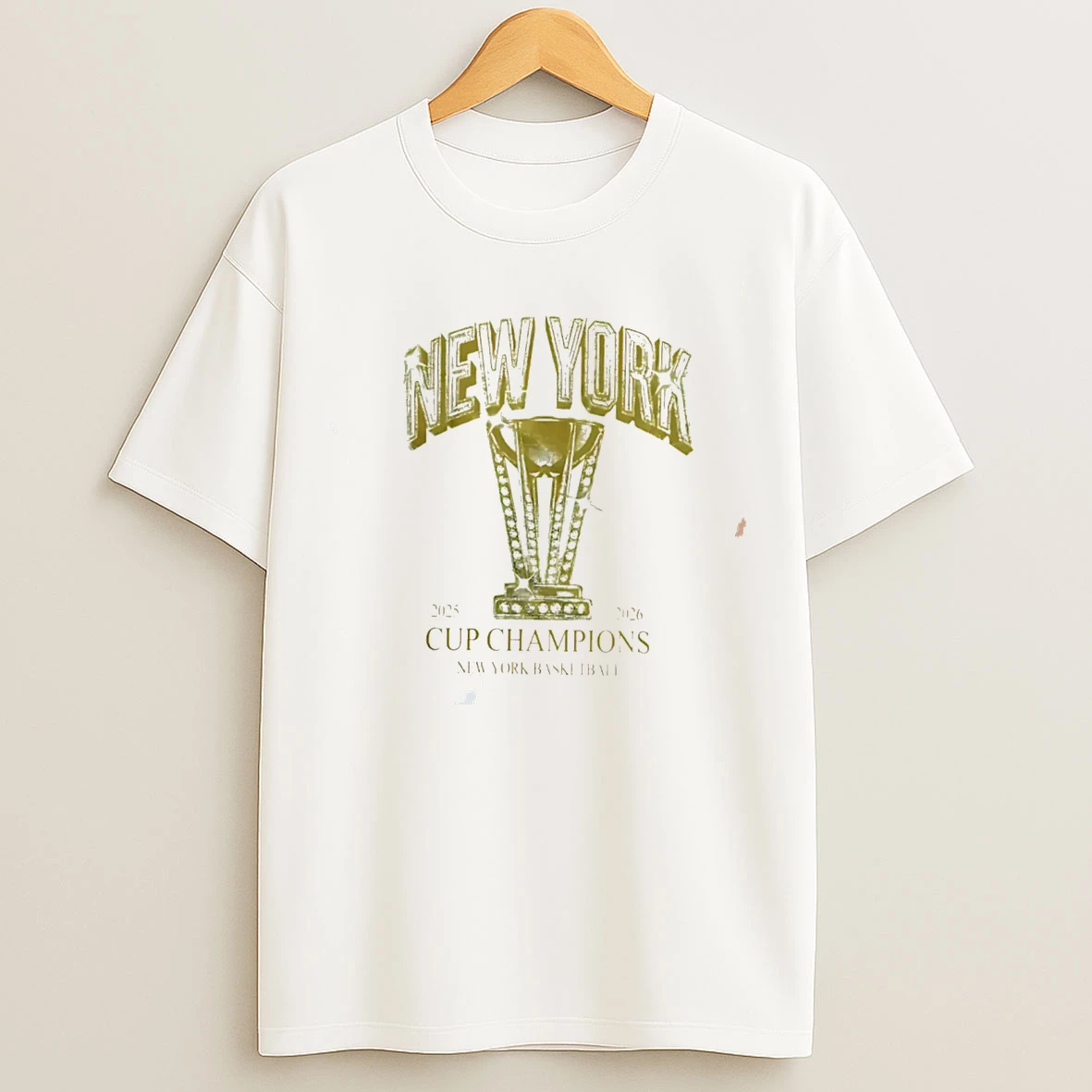 Classic New York Knicks Nba Cup Champions 2026 Trophy Classic Tee T Shirts