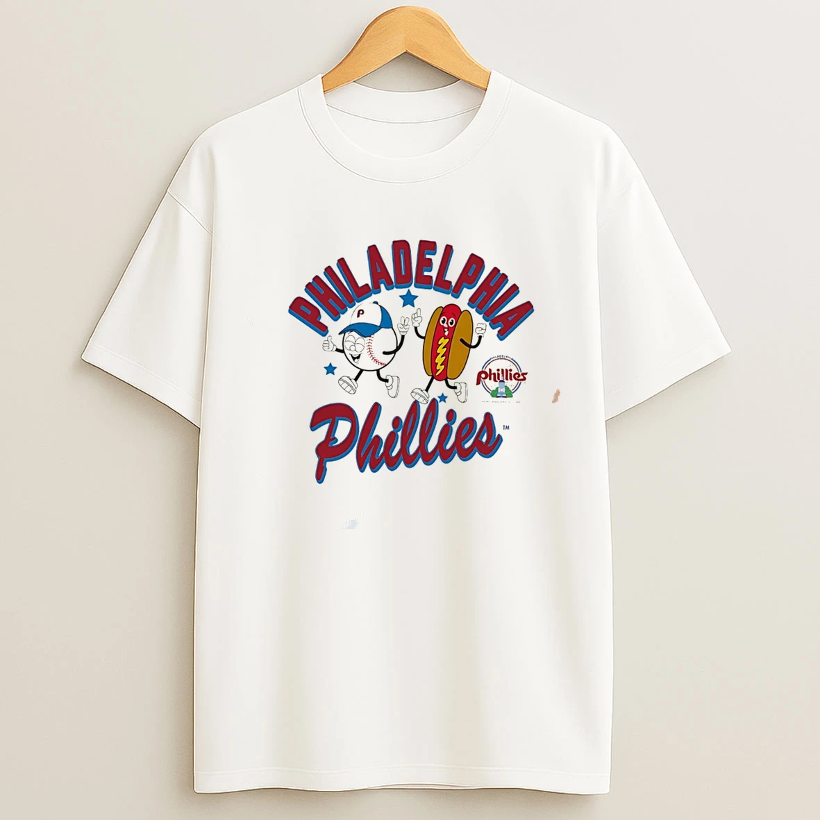 Classic Philadelphia Phillies Hotdog Preschool Snack Cartoon Tee T Shirts
