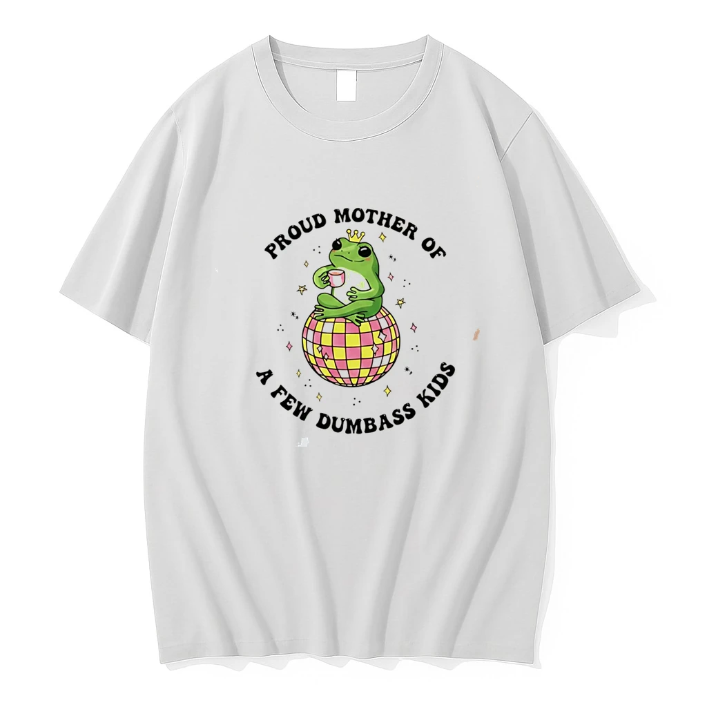 Classic Proud Mother Of A Few Dumbass Kids Disco Ball Frog Tee T Shirts