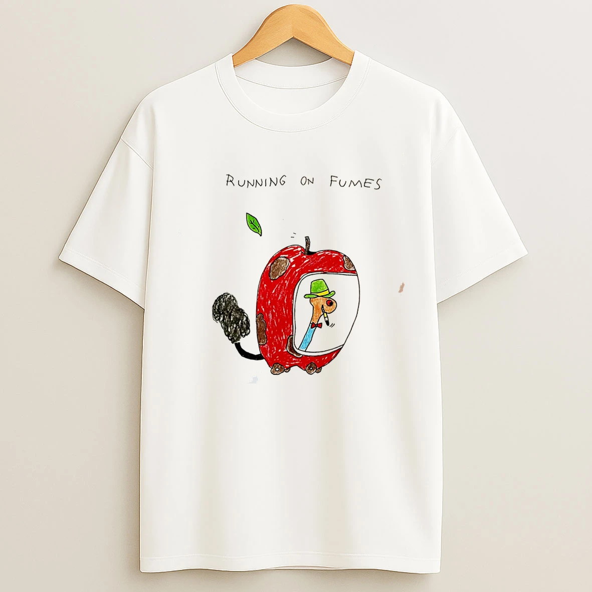 Classic Running On Fumes Lowly Worm Paint Tee T Shirts