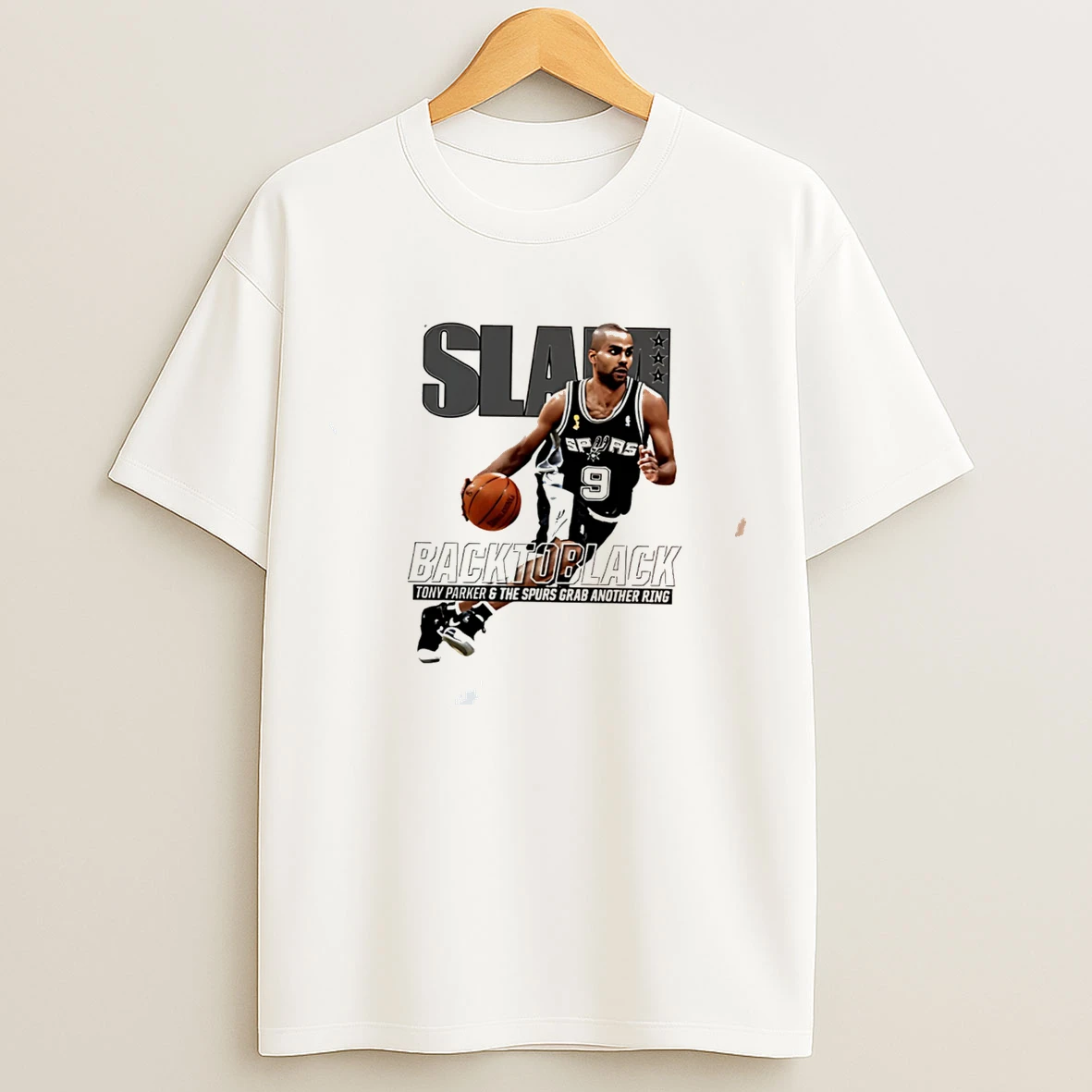 Classic San Antonio Spurs Back To Black Tony Parker And The Spurs Grab Another Ring Tee T Shirts
