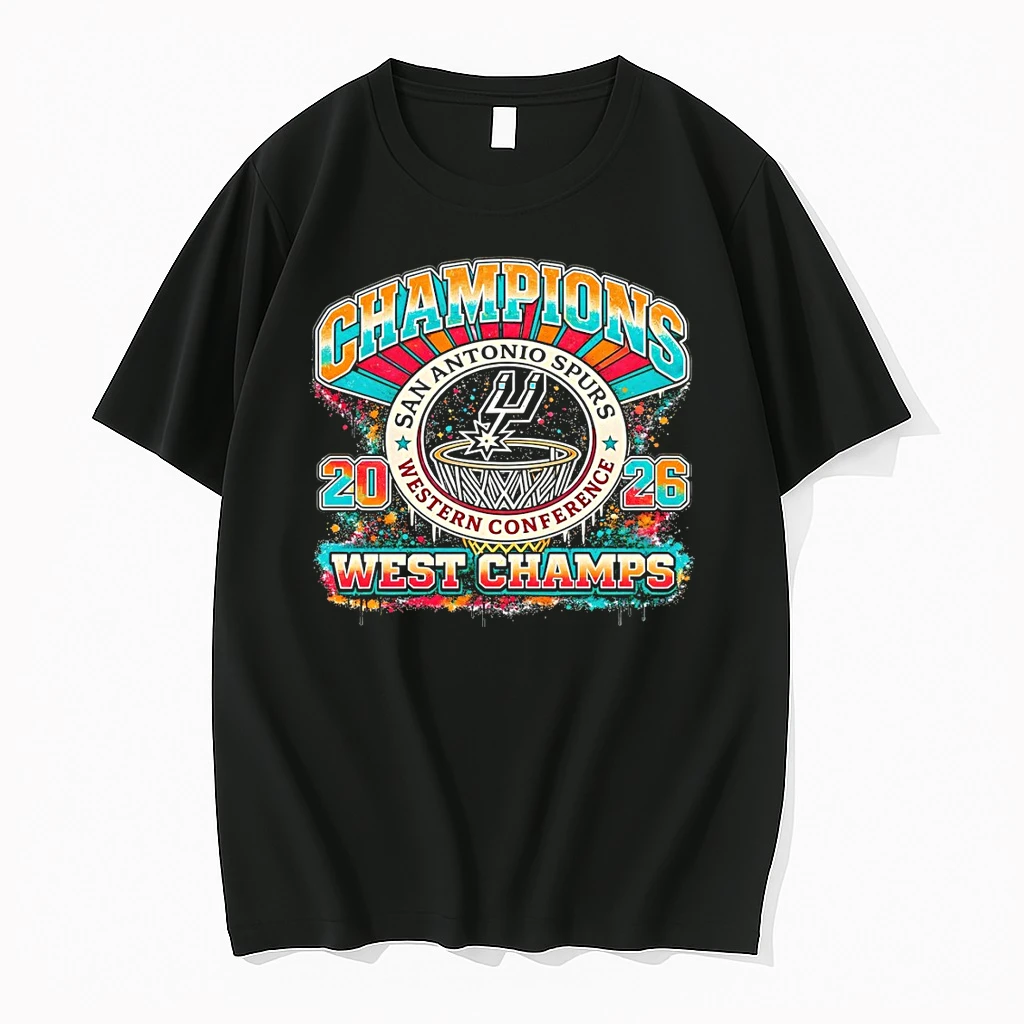 Classic San Antonio Spurs Basketball Nba 2026 Western Conference Champions 90s Styles T Shirts