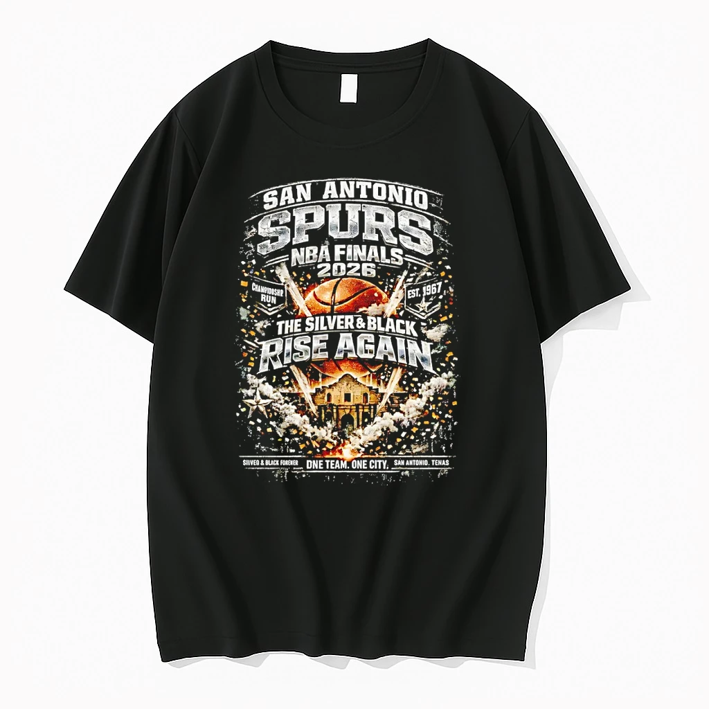 Classic San Antonio Spurs Basketball Nba Road To The Finals 2026 The Silver Black Rise Again T Shirts