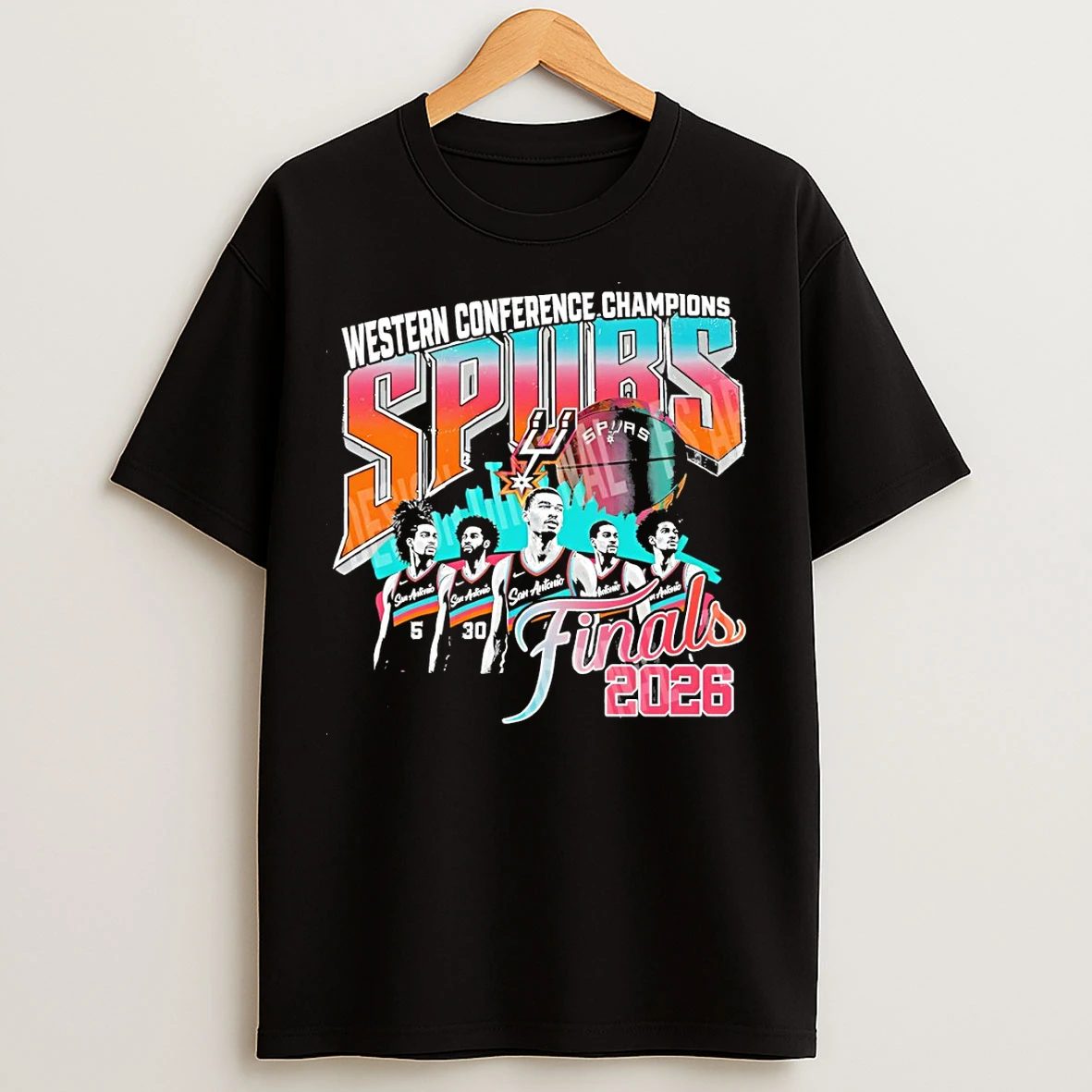 Classic San Antonio Spurs Basketball Nba Western Conference Champions Finals Fiesta 2026 T Shirts