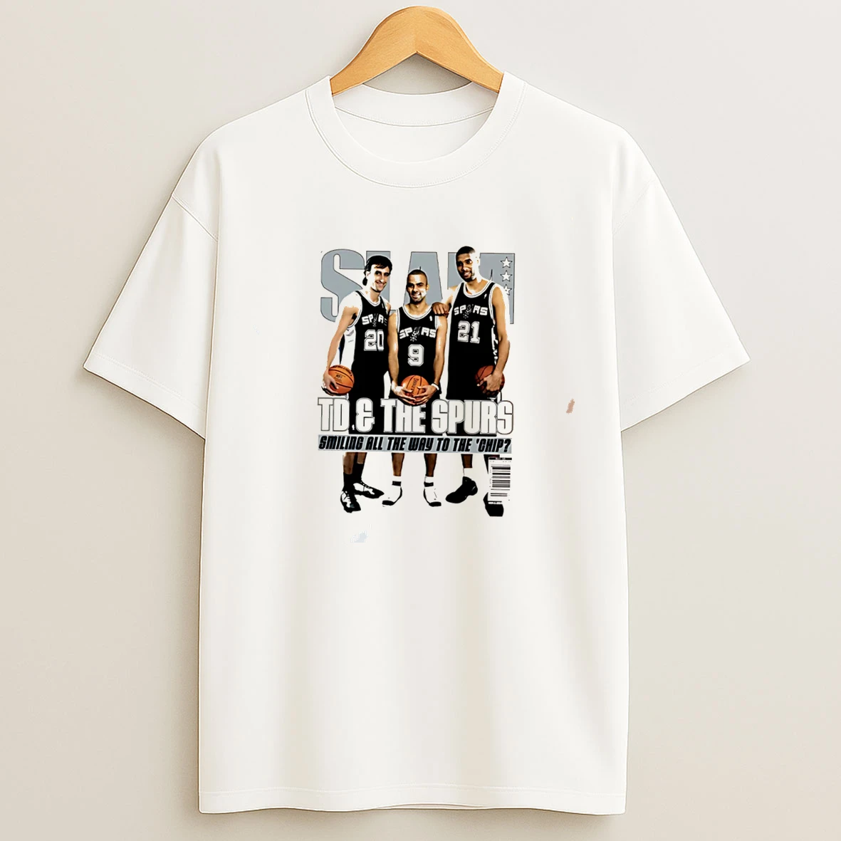 Classic San Antonio Spurs Td And The Spur Smiling All The Way To The Chip Tee T Shirts