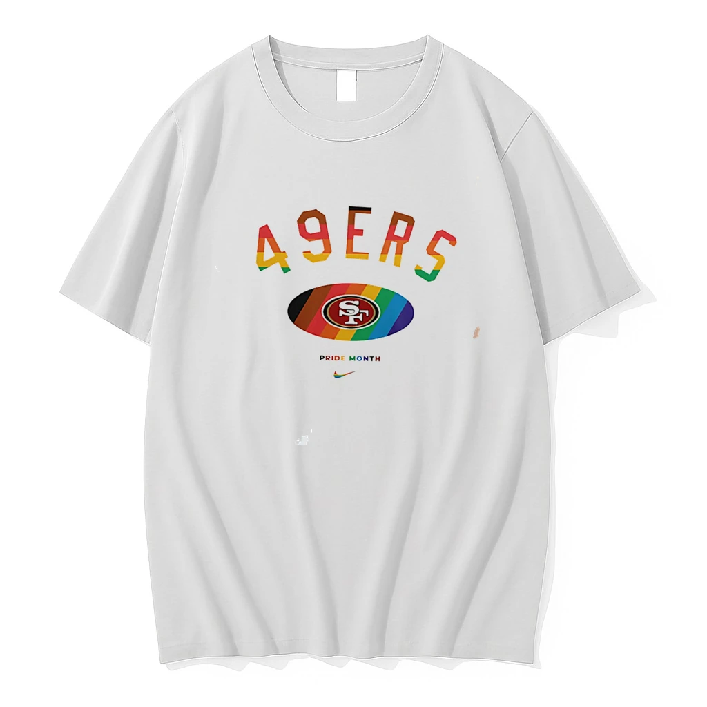 Classic San Francisco 49ers Pride Month Rainbow Logo Tee T Shirts