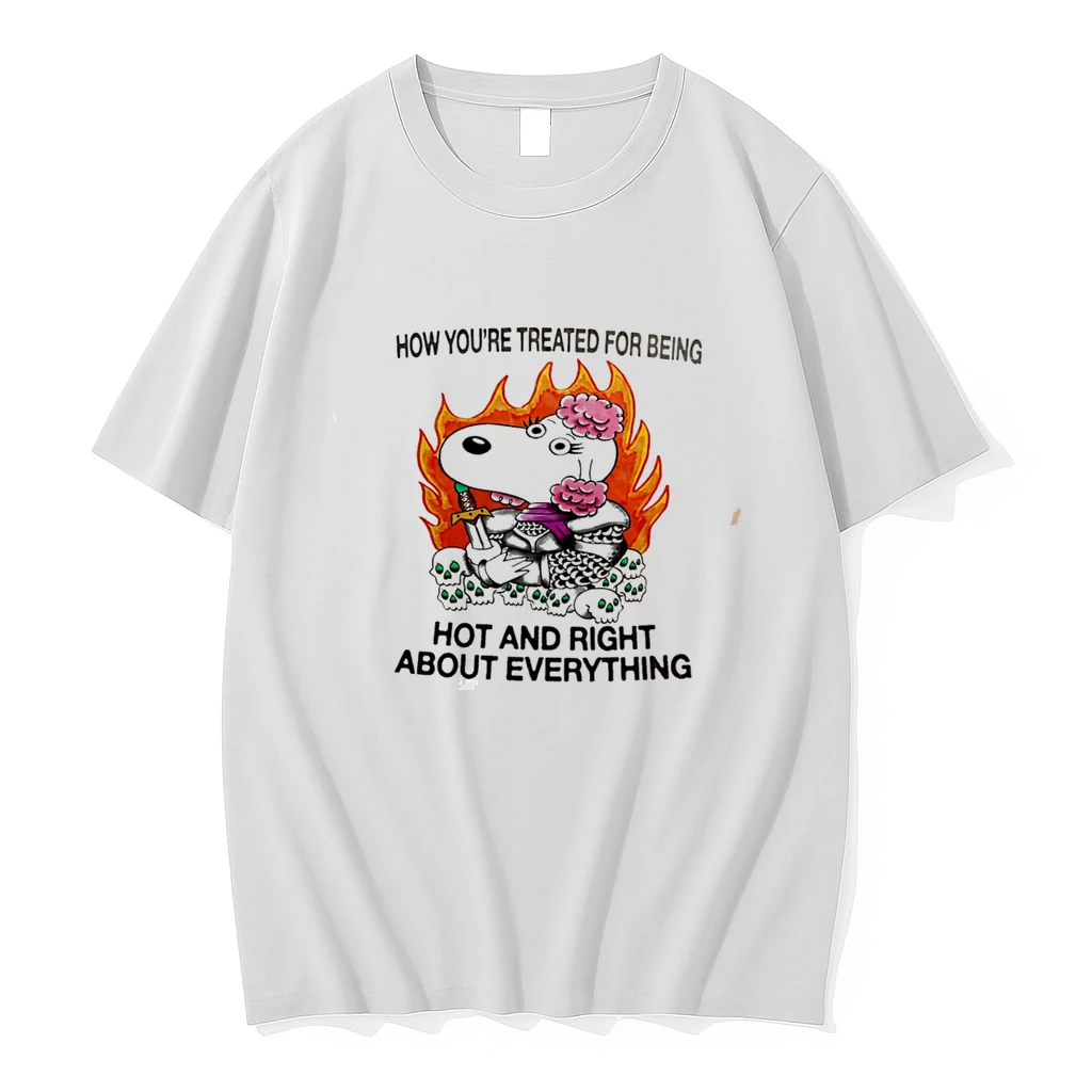 Classic Snoopy How Youre Treated For Being Hot And Right About Everything Tee T Shirts