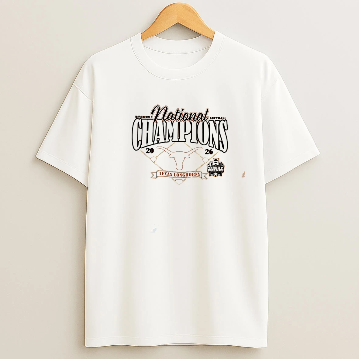 Classic Texas Longhorns 2026 Softball National Champs Diamond Tee T Shirts