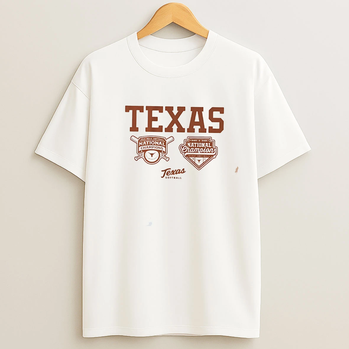 Classic Texas Longhorns Softball 2026 Ncaa Wcws National Champions Back To Back Logo Tee T Shirts