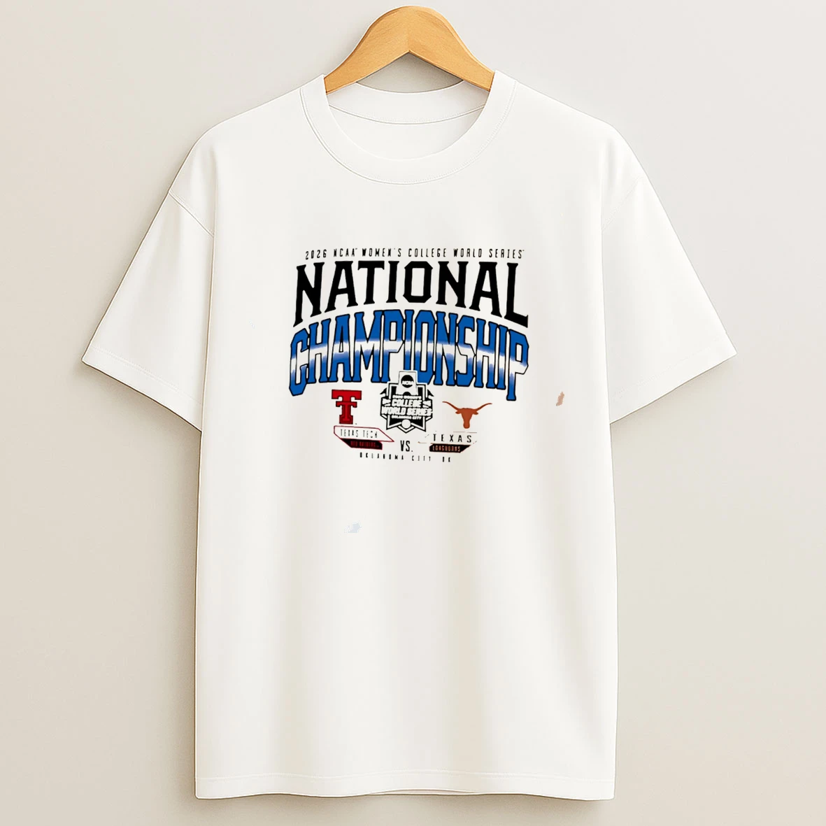 Classic Texas Tech Vs Texas Longhorns 2026 Womens College World Series National Championship Tee T Shirts
