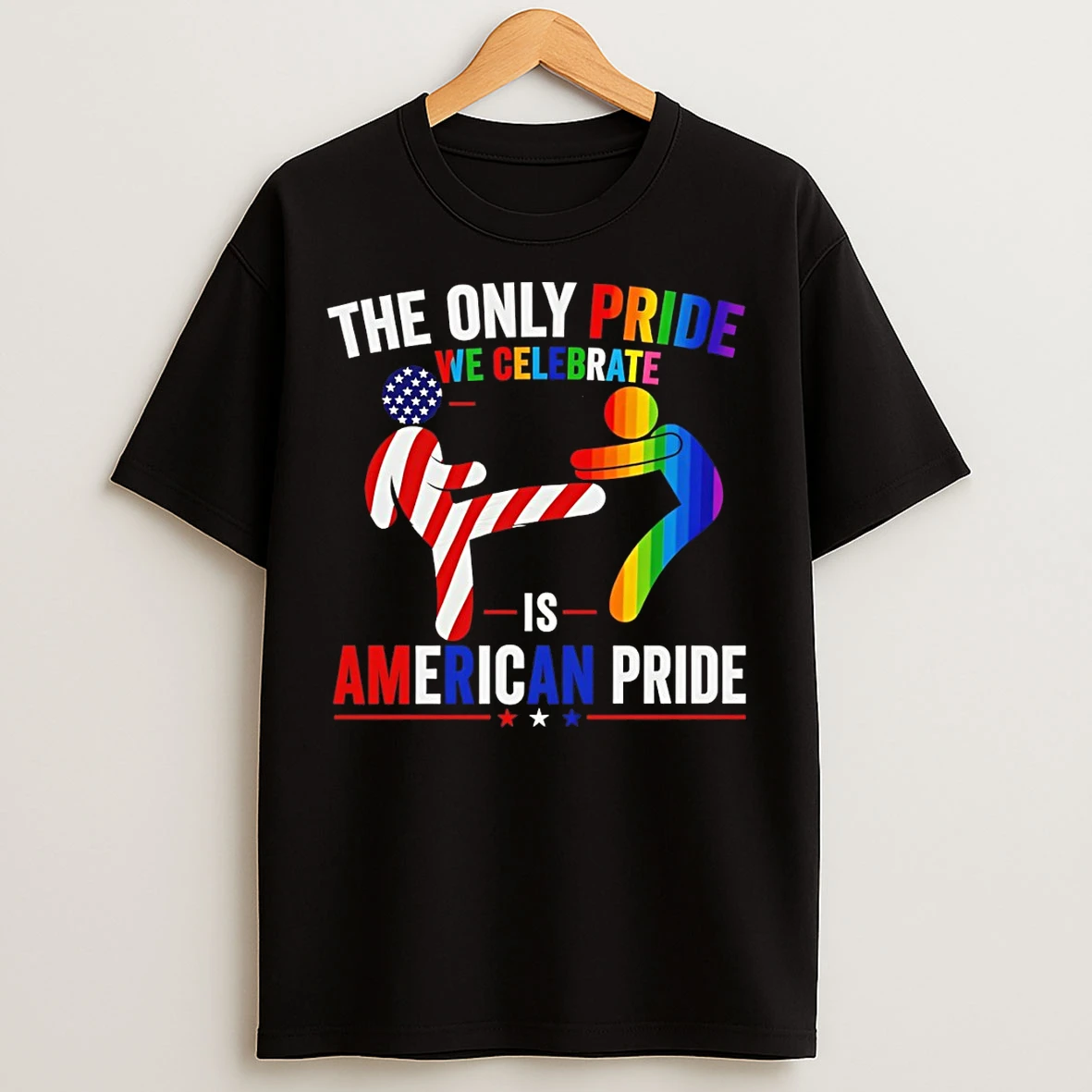 Classic The Only Pride We Celebrate Is American Pride Lgbt T Shirts