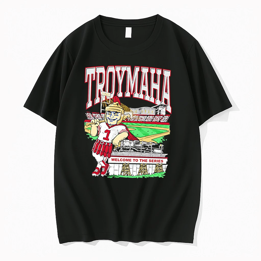 Classic Troy Trojans Troymaha 2026 Mens College World Series Welcome To The Series Mascot Tee T Shirts