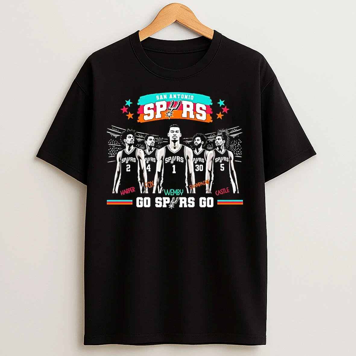 Classic Victor Wembanyama Castle Fox Go Spurs Go San Antonio Spurs Basketball Nba 2026 T Shirts