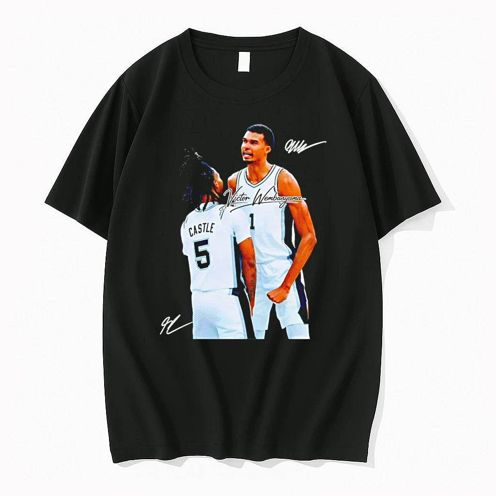 Classic Victor Wembanyama And Stephon Castle San Antonio Signature T Shirts