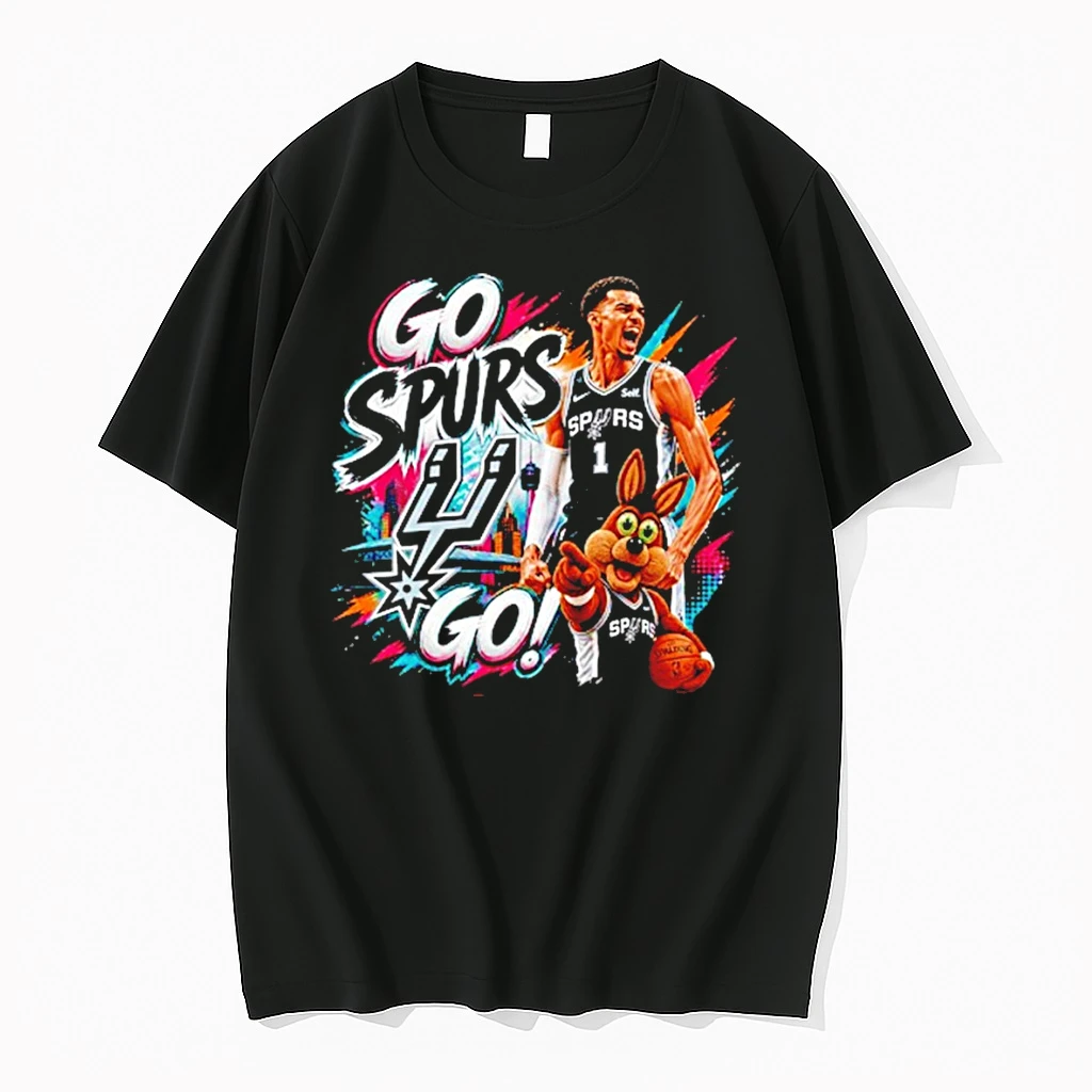 Classic Victor Wembanyama And The Coyote San Antonio Spurs Go Spurs Go Basketball T Shirts