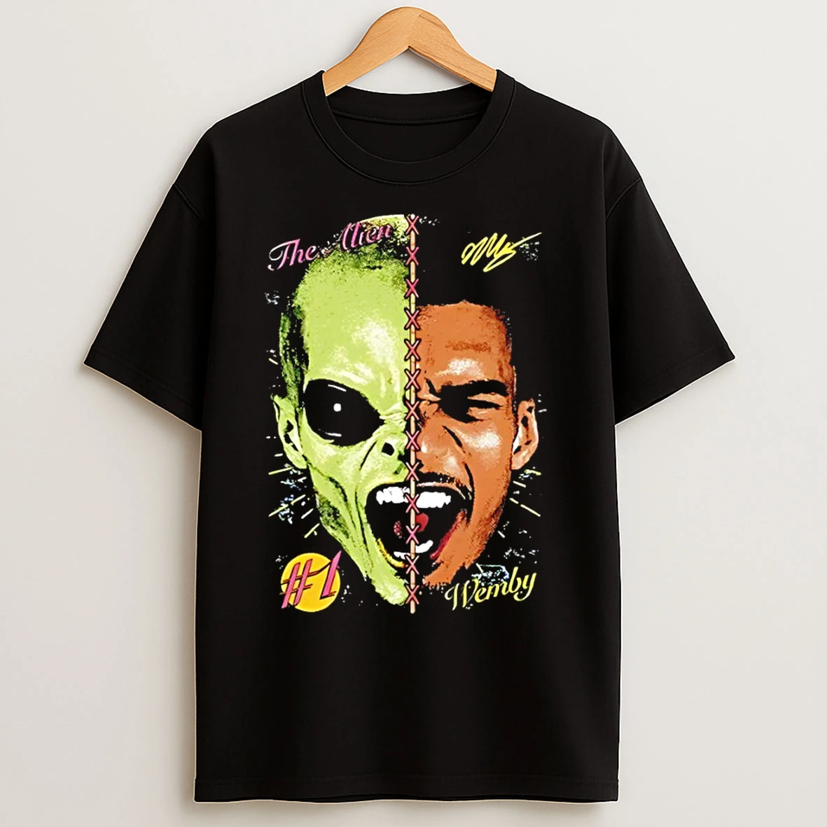 Classic Victor Wembanyama X The Alien Mashup San Antonio Spurs Basketball 1 Wemby Vintage T Shirts