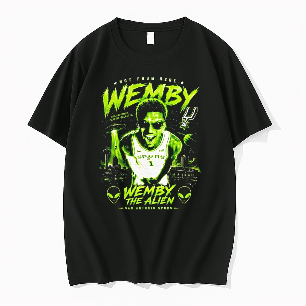 Classic Wemby Alien Victor Wembanyama San Antonio Spurs Basketball Nba 2026 Not From Here T Shirts
