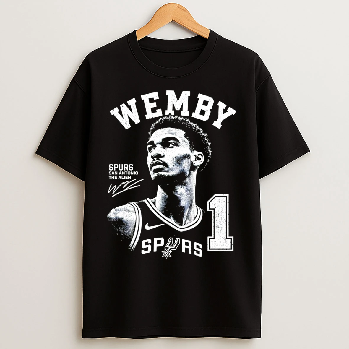 Classic Wemby Victor Wembanyama 1 San Antonio Spurs Basketball San Antonio The Alien Signature T Shirts