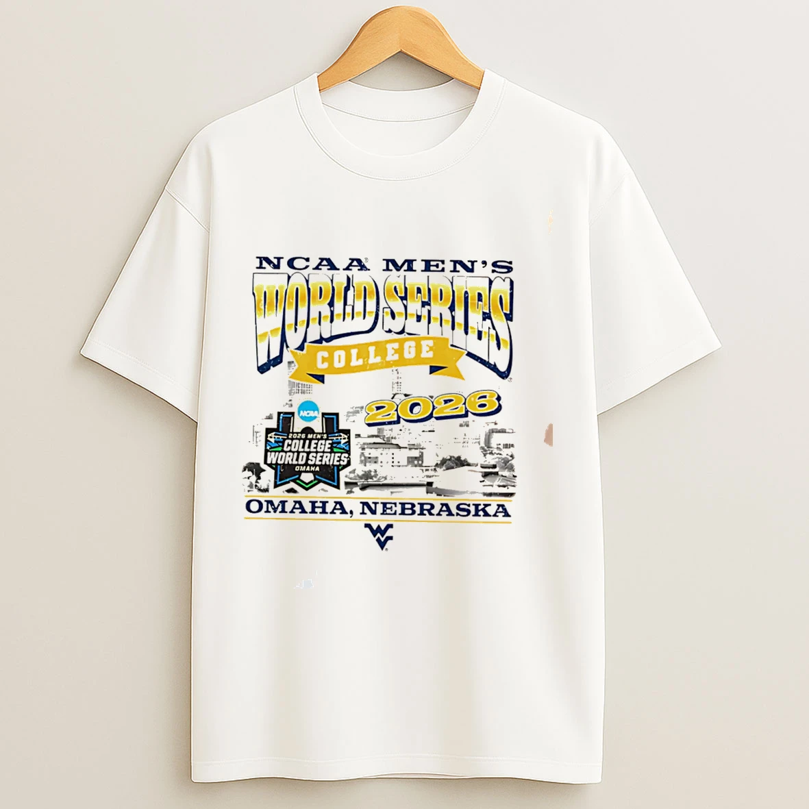 Classic West Virginia Baseball 2026 Mens College World Series Skyline Tee T Shirts
